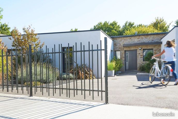 clôture barreaudée acier laqué prix bas