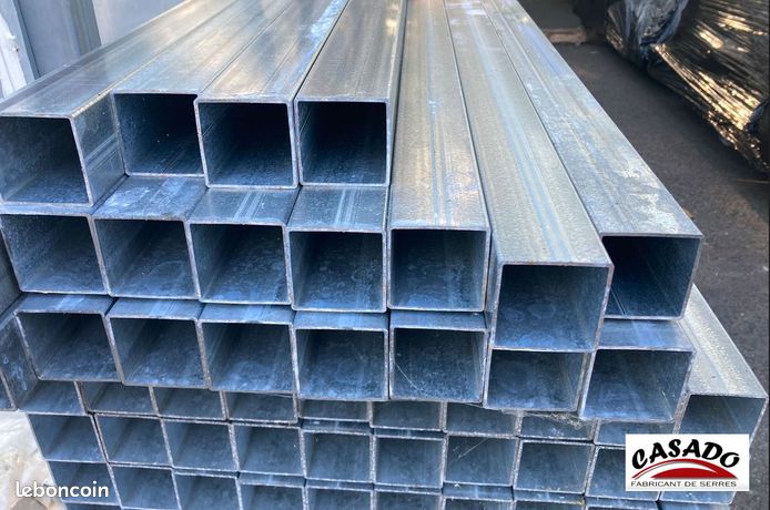 PROMO : lot de 64 tubes 50x50x1,50mm longueur 1,50m en acier galvanisé