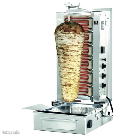 PROMO MACHINE À KEBAB ÉLECTRIQUE PROFESSIONNELLE POTIS 2 et 3 brûleurs– Parfaite pour Kebab, Döner, Shawarma & Gyros Idéale pour Restaurants, Snacks, Fast-Foods, Food Trucks & Sandwicheries