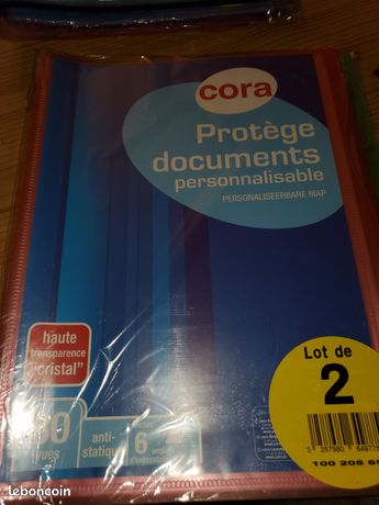 Protège documents 80 vues lot de 2 neuf