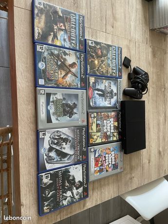PS2 avec jeux et manette