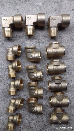 Raccords laiton coude et T 1/2