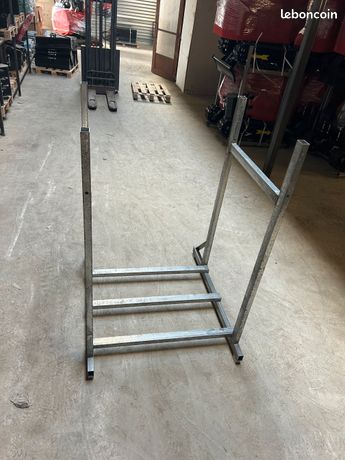Rack a bois en acier zingué