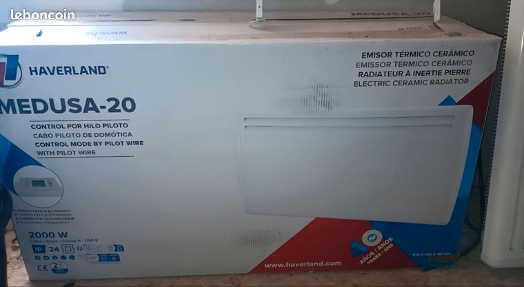 Radiateur céramique électrique 2000W MEDUSA 20 HAVERLAND