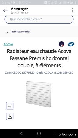 Radiateur eau chaude horizontal double