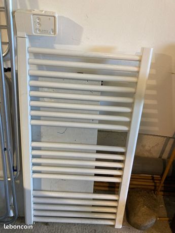 Radiateur sèche-serviettes électrique blanc