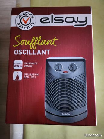 Radiateur soufflant oscillant 2000 watts