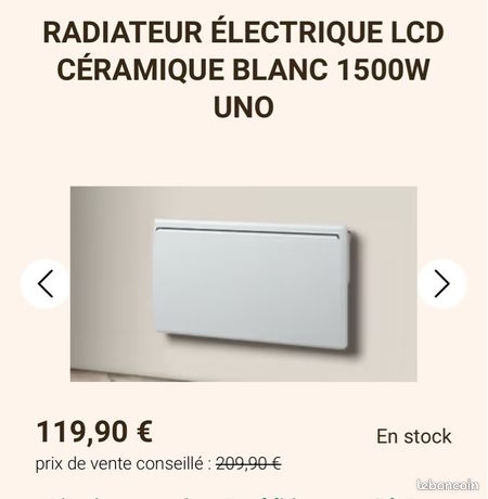 Radiateur Carrera 1500w