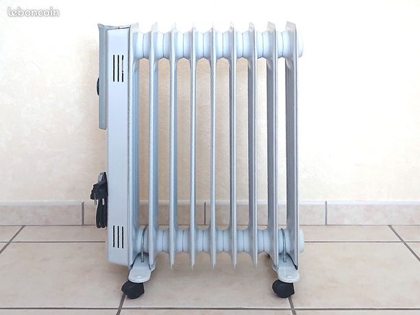 Radiateur électrique mobile à bain d’huile 2000 watts
