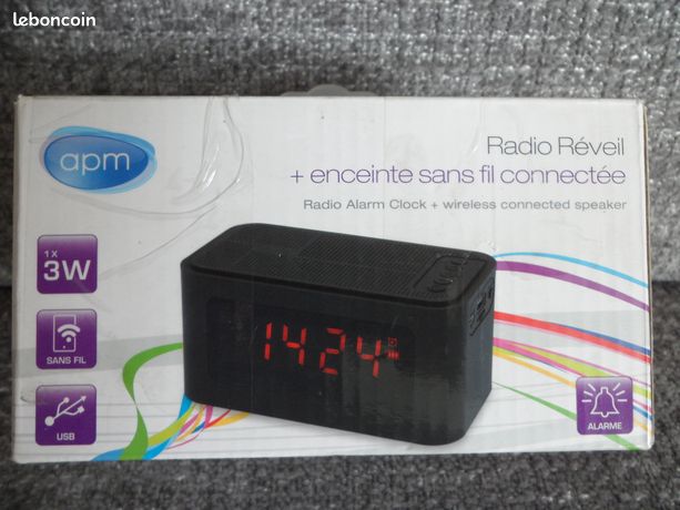 Radio réveil + enceinte sans fil connectée