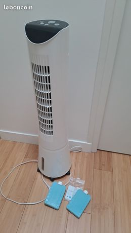 Rafraichisseur d'air colonne avec télécommande et sur roulettes