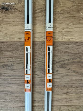 Rails extensible inox carré blanc satiné