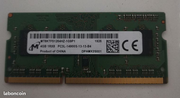 RAM 4 Go DDR3 SODIMM Micron