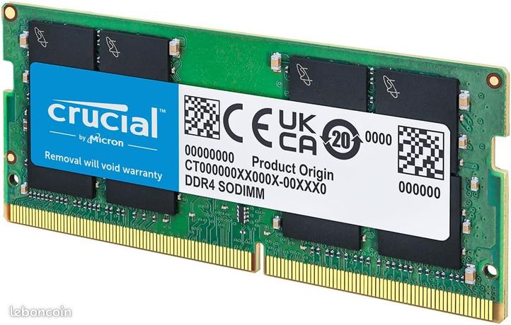 RAM Crucial 32 Go DDR4 3200 MHz SODIMM