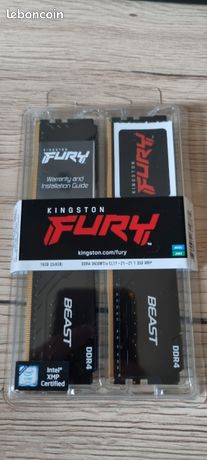 RAM DDR4 Fury Beast 2×8Go 3600Mhz