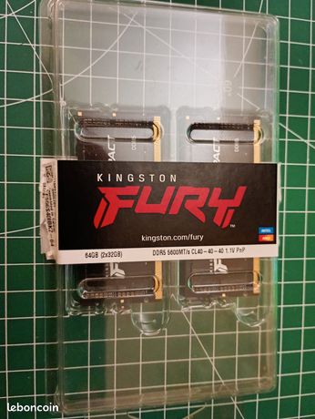 RAM Memoire 64 Gb DDR 5 Kingston FURY IMPACT PnP 2x32GB 5600MT/s DDR5 CL40 SO-DIMM