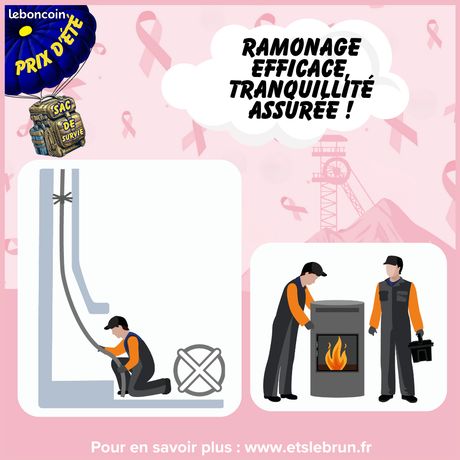 Ramonage-vacuité conduit bois pellets fioul gaz charbon