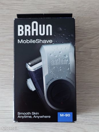 Rasoir de voyage braun mobilshave m-90 totalement