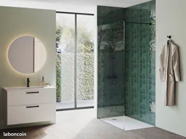 Receveur ultraplat en céramique rectangulaire 120 cm x 80cm / 120x80 cm / 1200x800 mm / Bac à douche épaisseur 4cm