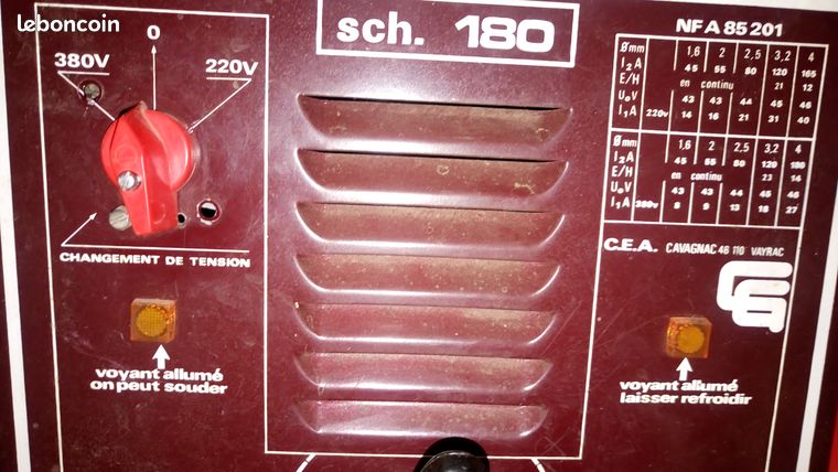 Recherce pieces pour poste à souder à l'arc