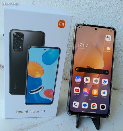 Redmi note 11 128Go en parfaite état avec boîte et coque