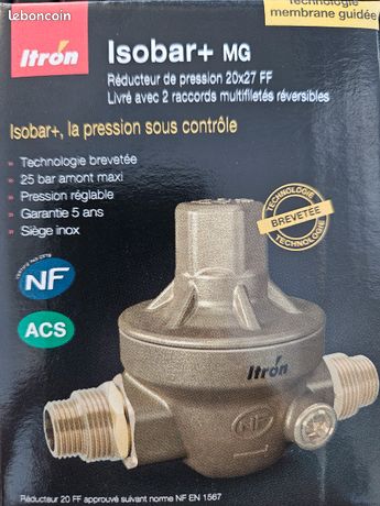 Réducteur de pression ISOBAR+ MG capot laiton femelle-femelle 20X27 membrane guidée