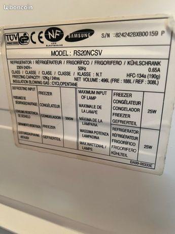 Réfrigérateur congélateur américain