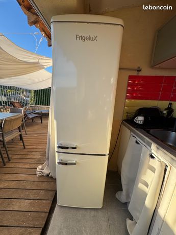 Réfrigérateur congélateur style Rétro Crème