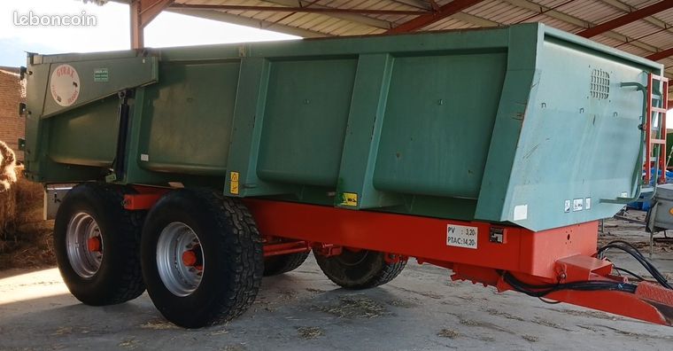 Remorque monocoque double essieu