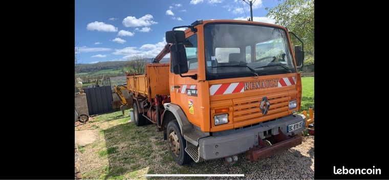 Renault M140 294000km tri-benne+grue