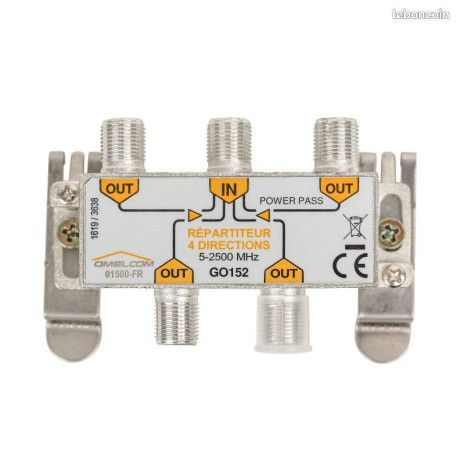 Répartiteur tv f/f 4 sorties