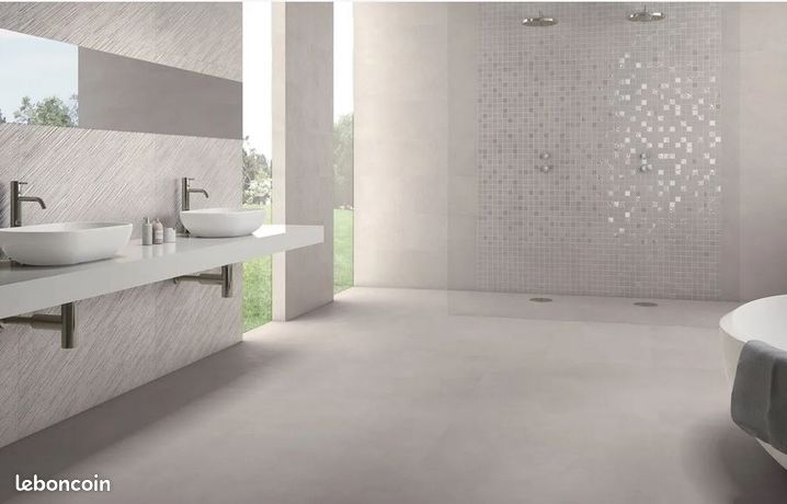 Reste carrelage grande dimension IBERO Neutral White 29 cm X 100 cm X ép 9