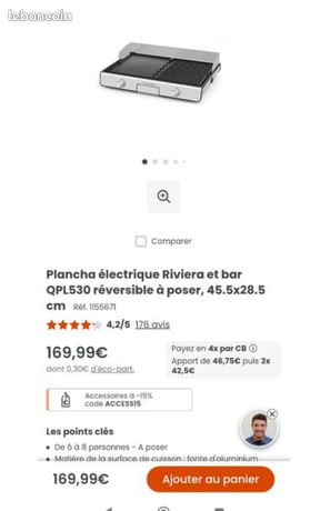 Rivera plancha électrique