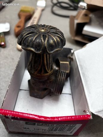Robinet de radiateur en laiton vintage Carlo Poletti Made in Italy
