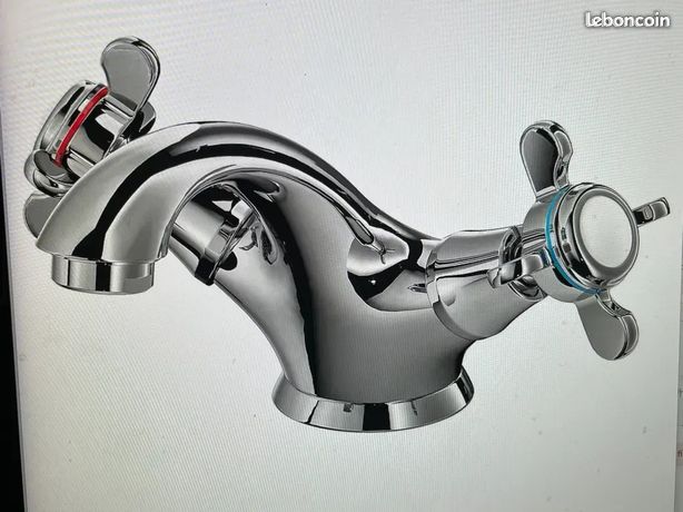 Robinet lavabo retro avec vidage
