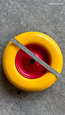 Roue brouette increvable caoutchouc