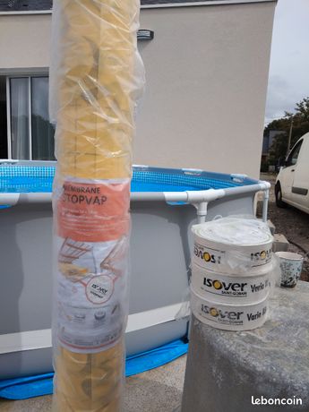 Rouleau pare vapeur isover 60m2 avec 3 rouleaux de scotch Vario