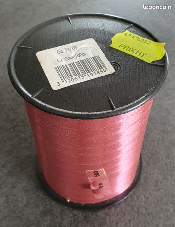 Rouleau ruban bolduc beuf 7mm x 500 m bordeau