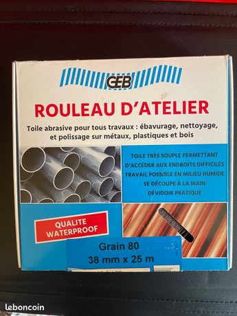 Rouleau toile abrasive GEB Grain 80 38 mm x 25 m