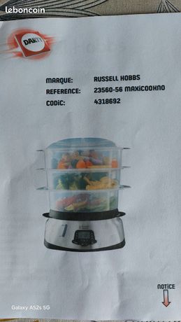 Russell hobby cuisson vapeur