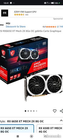 RX 6650 XT mech oc 8gb