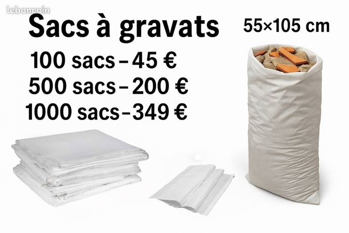Sacs à gravats 55×105 cm