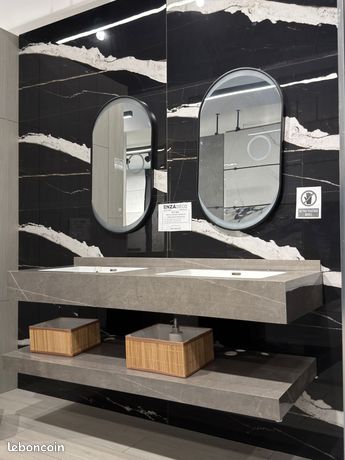Salle de Bain ENZA DÉCO double vasque contemporaine