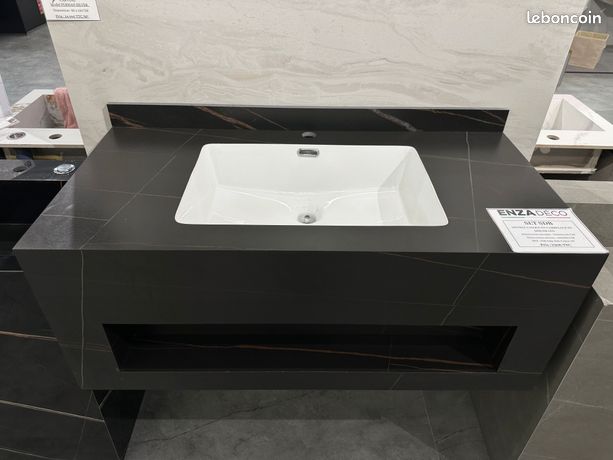 Salle de Bain premium double vasque + miroir LED