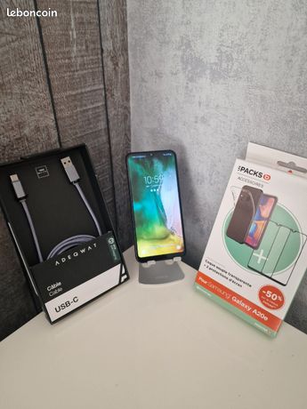 Samsung Galaxy A20e + PACK COQUE ET PROTECTION D'ÉCRAN