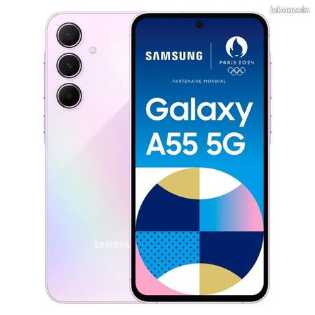 Samsung Galaxy A55 Bleu 5G Smartphone 256GB Téléphone Débloqué Opérateur