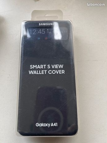 Samsung Coque S View pour le Samsung Galaxy A41 Noir