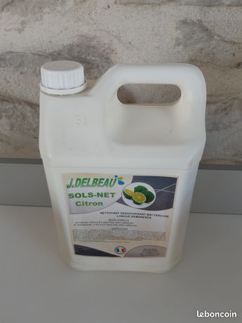 Savon Liquide Nettoyant Désinfectant Désodorisant Bactéricide Longue Rémanence Sols Net Citron J.Delbeau 5 Litres