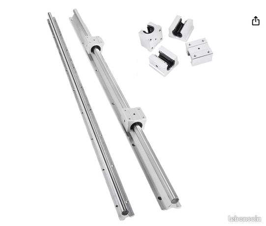 SBR16 1000 mm 4PCS Rails Linéaires 1000 mm 8PCS Blocs Roulement SBR16UU