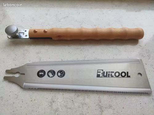 Scie japonaise à tirer coupe affleurante lame remplaçable poignée bois